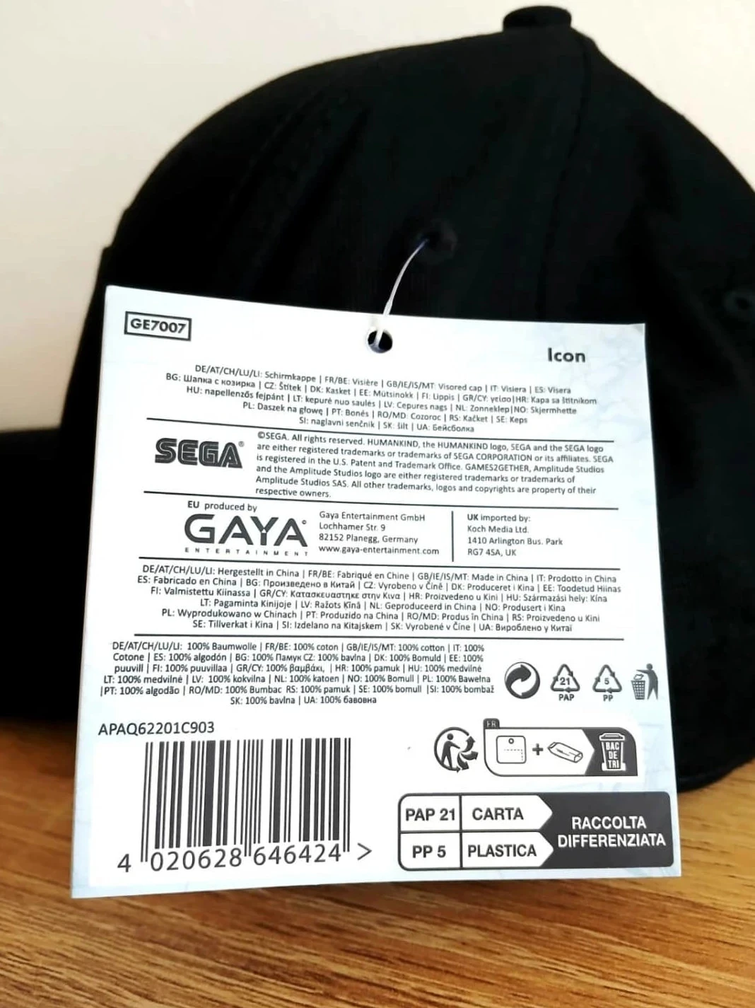 Baseball pet Humankind Gaya Officiële licentie Sega – photo 5